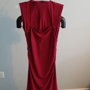 Garnet red/burgundy bodycon dress